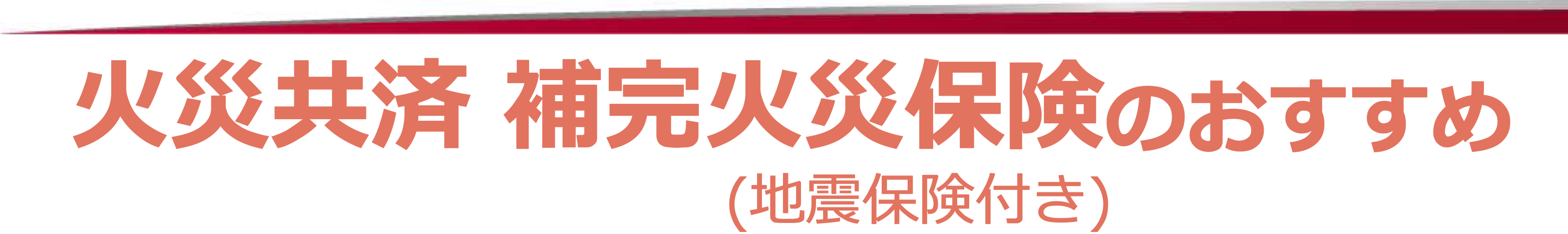 火災共済補完火災保険（地震保険付き）